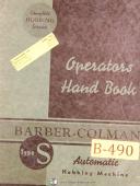 Barber Colman-Barber-Colman No. 6-5 Gear Sharpening Operators Manual-6-5-No. 6-5-06